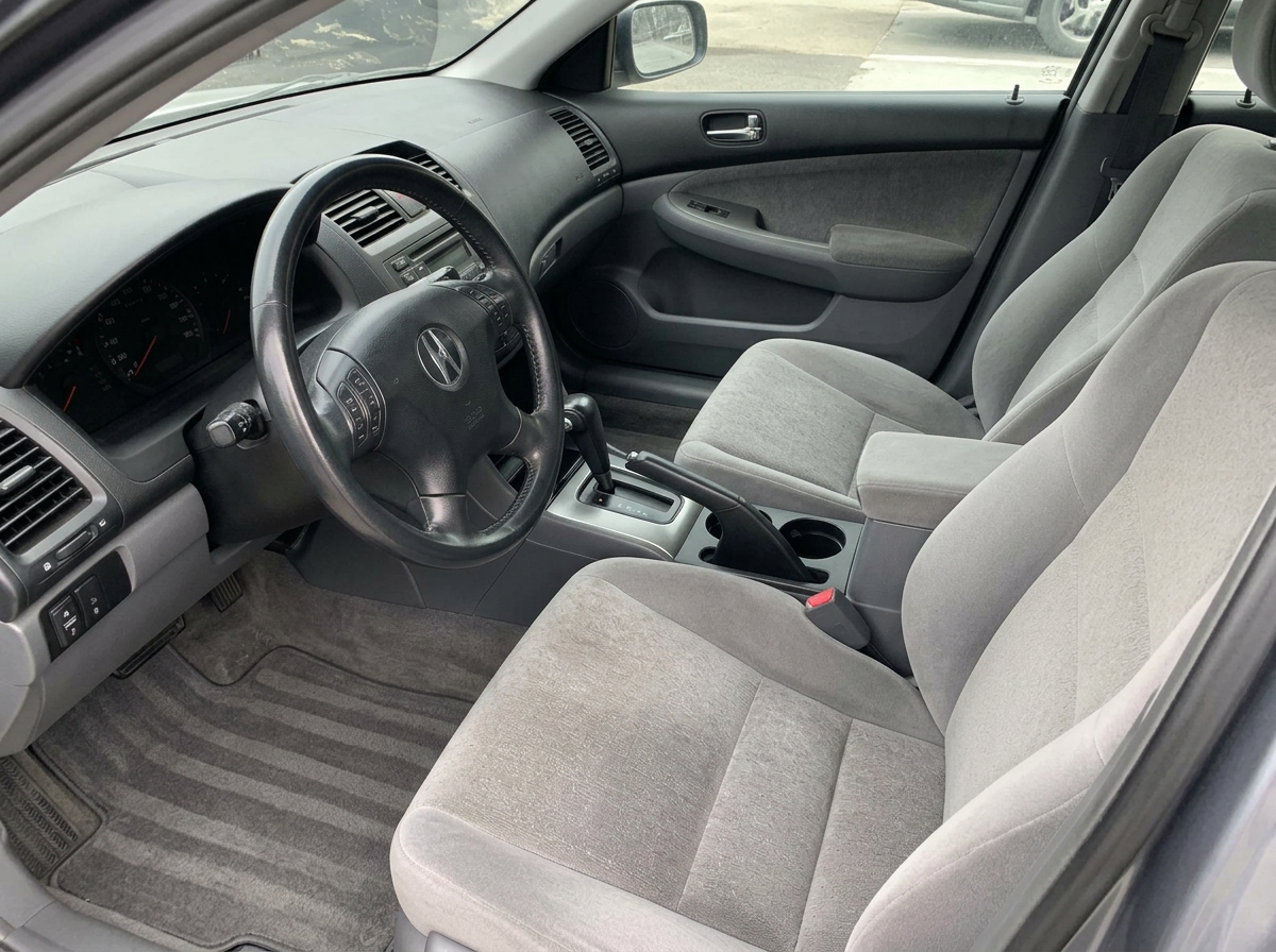 Clean shampooed car interior with dust-free dashboard after detailing